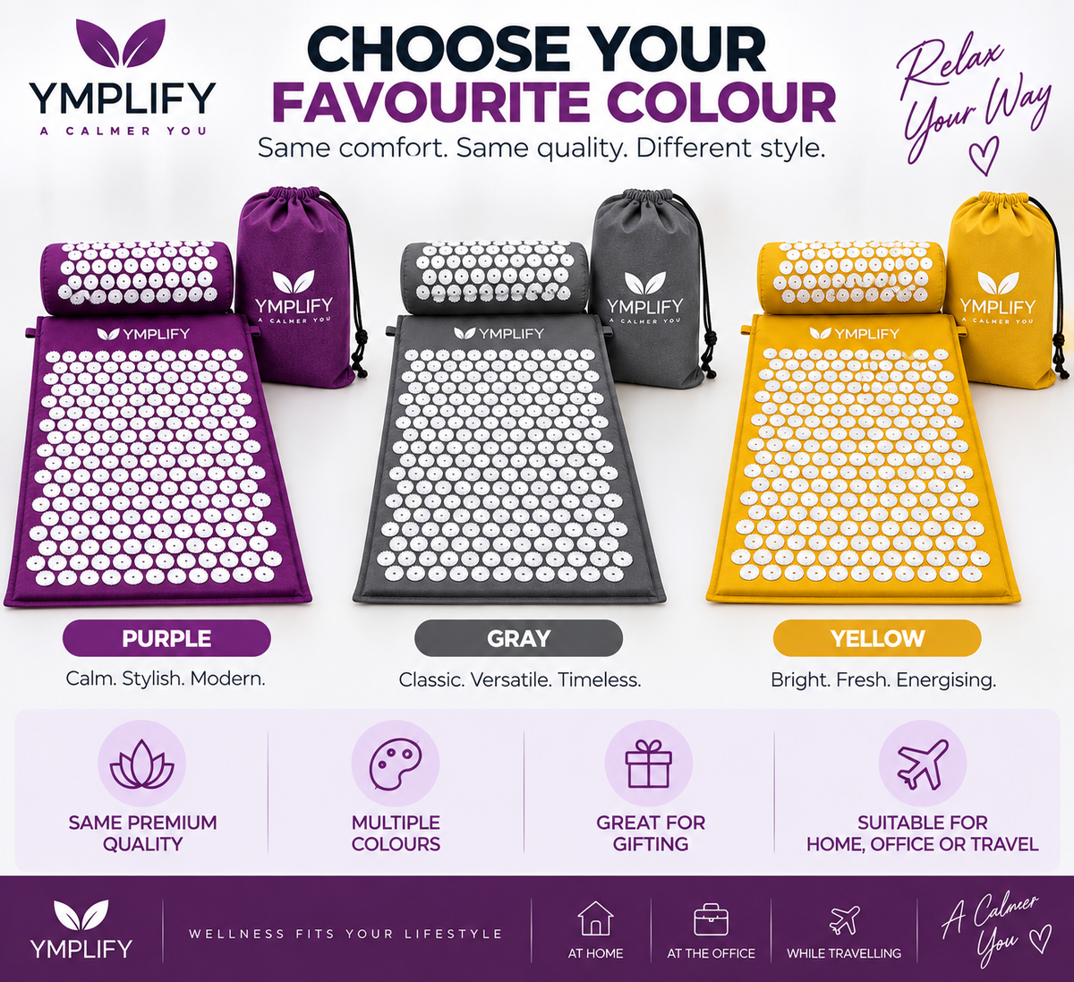 Acupressure Mat & Pillow Set – Relaxation Massage Mat