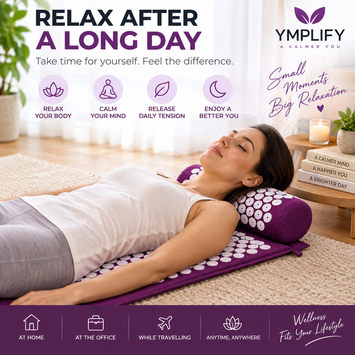 Acupressure Mat & Pillow Set – Relaxation Massage Mat