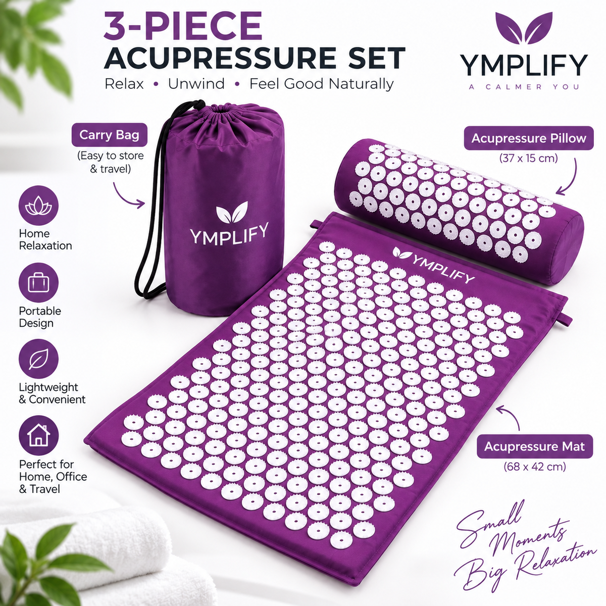 Acupressure Mat & Pillow Set – Relaxation Massage Mat