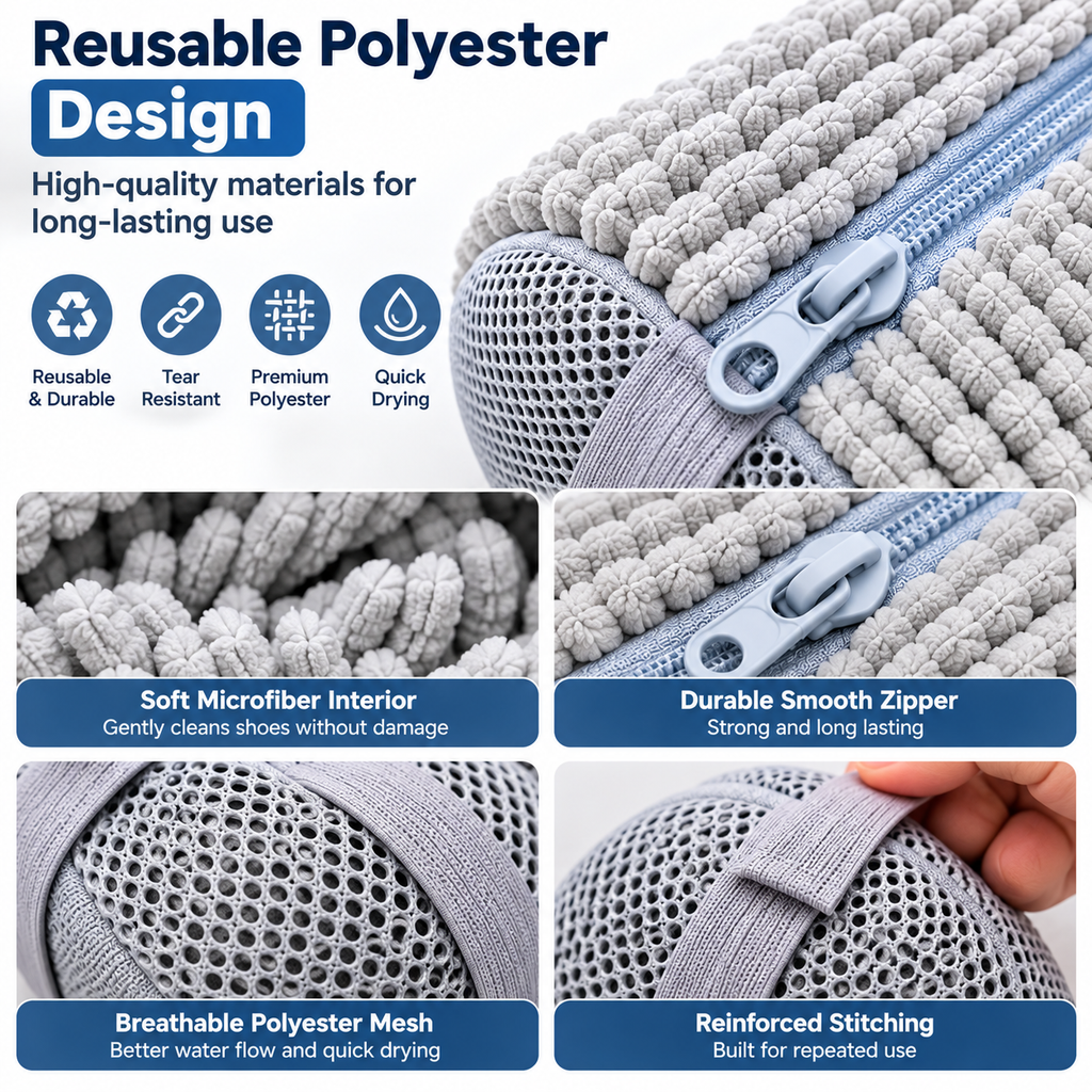 Shoe Washing Machine Bag – Reusable Sneaker Laundry Protector