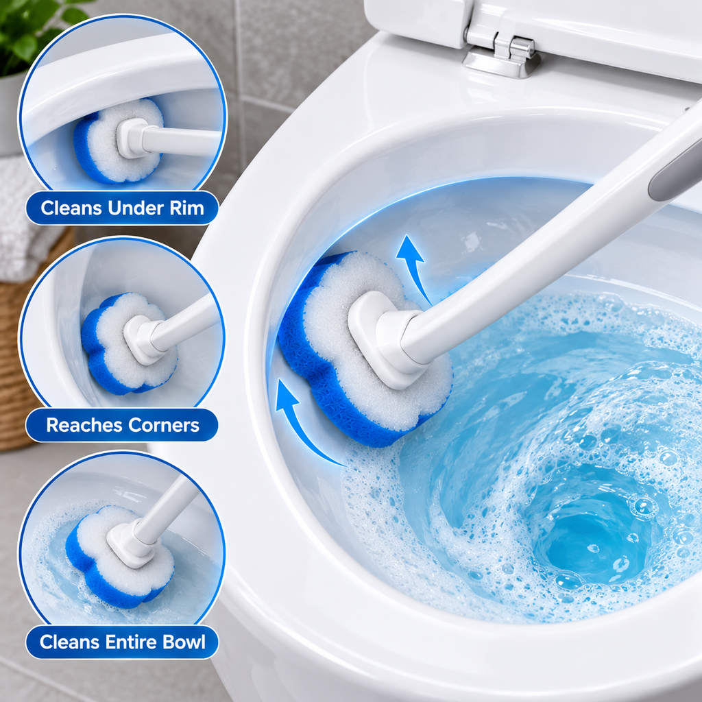 Disposable Toilet Wand – Replaceable Heads