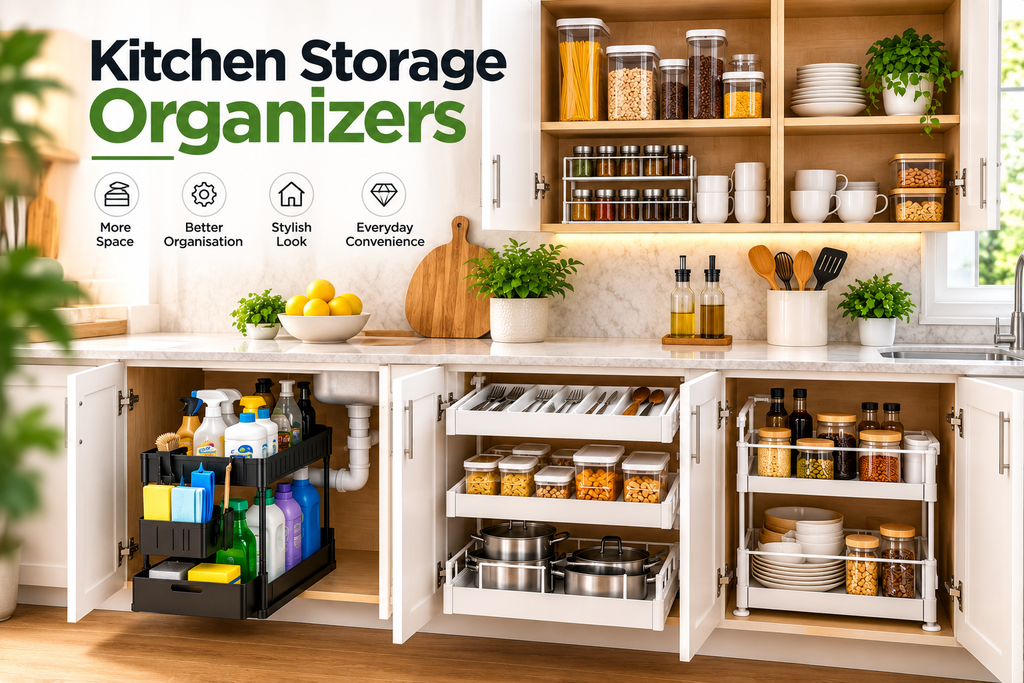 2-Tier Pull-Out Under Sink Organizer – Space-Saving Storage Rack  Copy