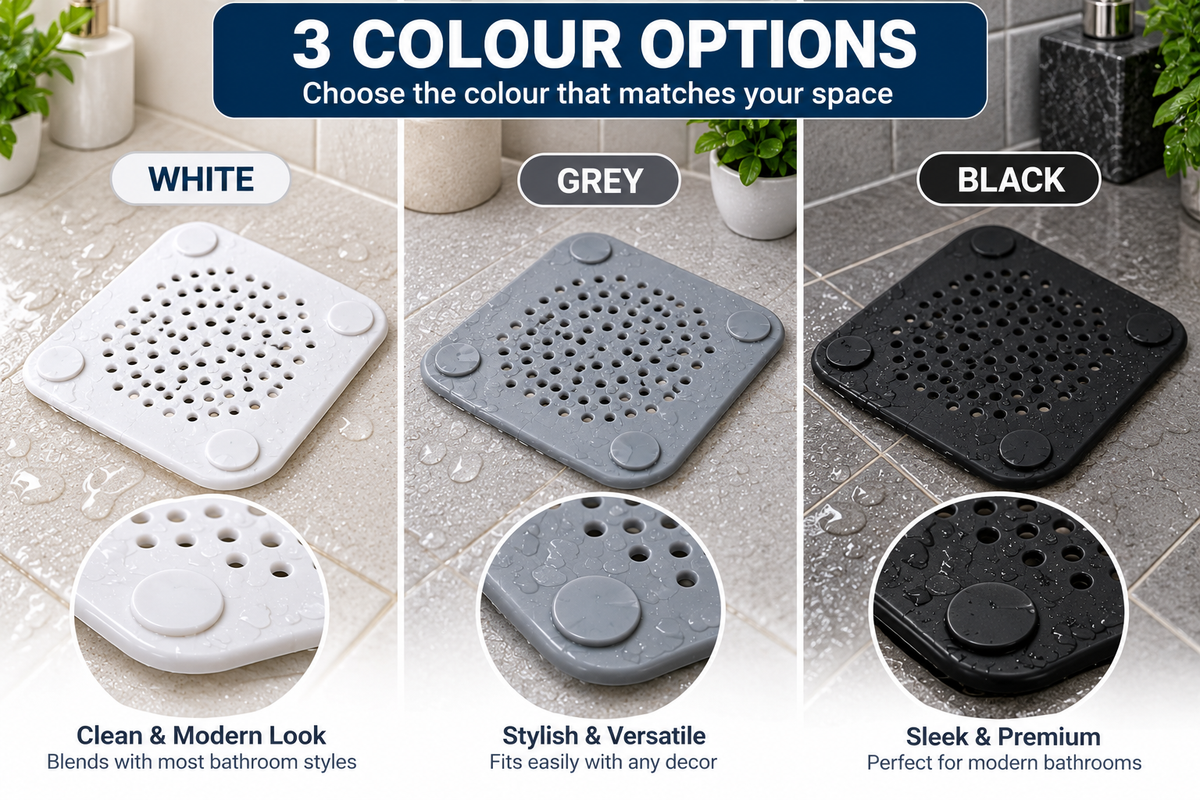 Silicone Shower Drain Hair Catcher – Reusable Anti-Clog Filter